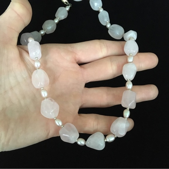 Vintage Sterling Silver Gemstone Necklace - Picture 2 of 6